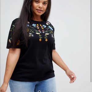 Embroidered Floral Tee